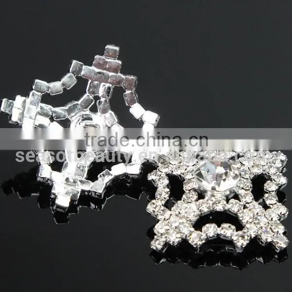 Fashional Shank Silver Diamonte Rhinestone Buttons for Apparel RNK194Y photo-2