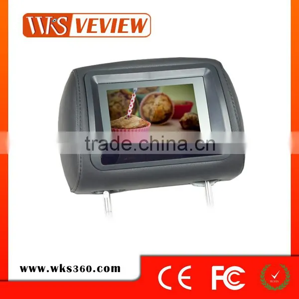 7inch Digital Screen Car Headrest DVD Player With Zipper Cover