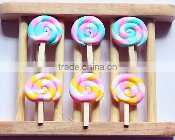 New Arrival Clay Lollipop for Kids Phone Home Decoration