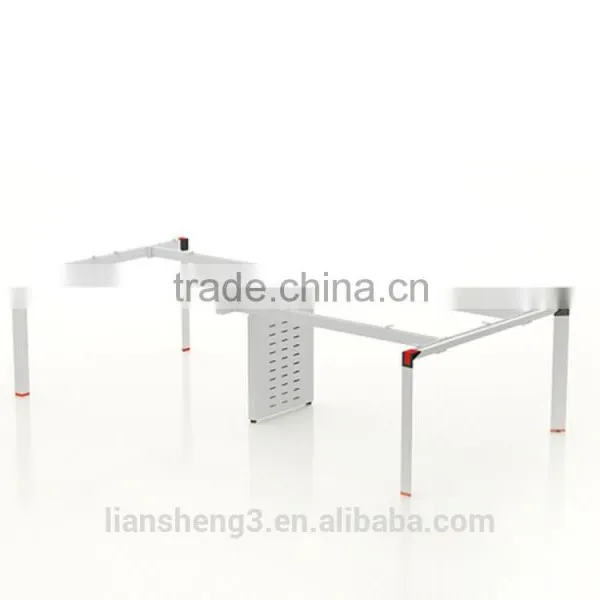 Classical Duarable Wood Veneer Office Conference Table With Metal Base photo-5