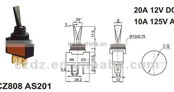 Quick Connect Terminal Toggle Switch /Toggle Switch/Momentary Toggle Switch photo-3