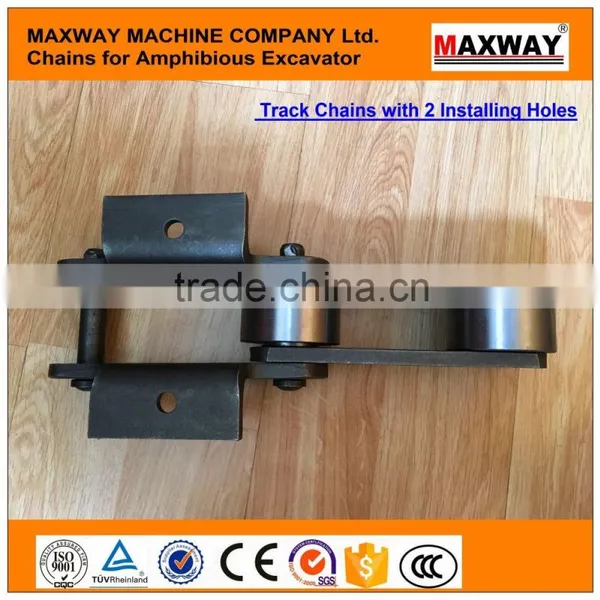 Wearable Steel Chains for Volvo Amphibious Excavator , 40Cr Steel Material, MAXWAY Machine Company photo-3