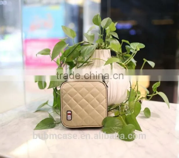 Khaki 32 Capacity 230D Space Twill PVC Fabric DVD Case CD Holder Personalized cd Case Multi Disc Dvd Cases photo-5