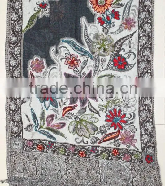 Wool Embroidery Shawls Scarf/winter Wool Shawls