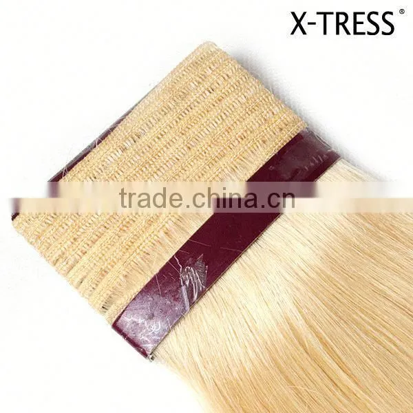 no Mixed 2016 New Arrival Good Ratio Thick Bottom Double Drawn 613 Color Hair Extensions Blonde Weft photo-4