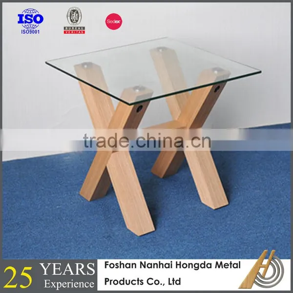 Modern Wooden Coffee Table Set With 8mm Tempered Glass photo-5
