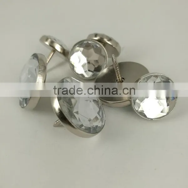 New Arrival Trendy Style Round Acrylic Rhinestone Buttons From China photo-4