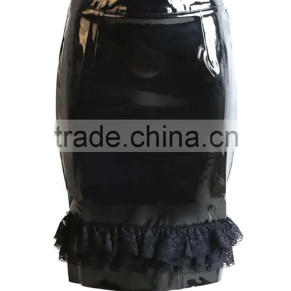 Newest Style Pvc Dress Sexy Leather Catsuit for Women