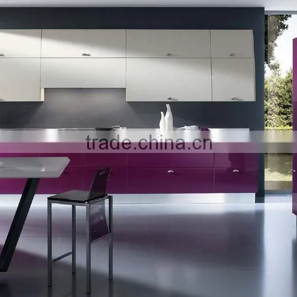 Beautiful Design Purple Kitchen Cabinet Rolling Shutter photo-4