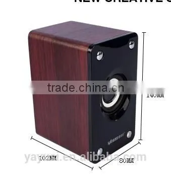 Laptop/MP3/MP4 Player Bookshelf Wooden Speaker