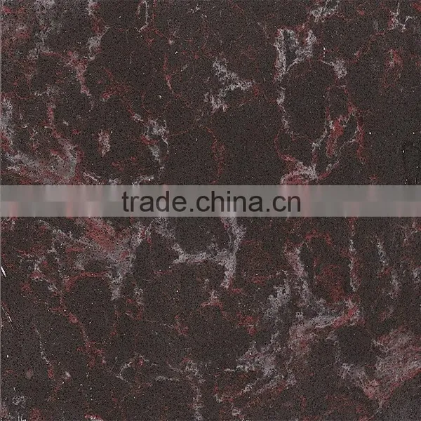 Excellent Quality Cheapest Good Red Artificial Quartz Stones photo-3