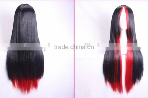 2015 New Fashion Harajuku Cosplay Anime Wig Young Heat Colorfull Ombre Wig Party Synthetic Wigs With Bangs photo-6