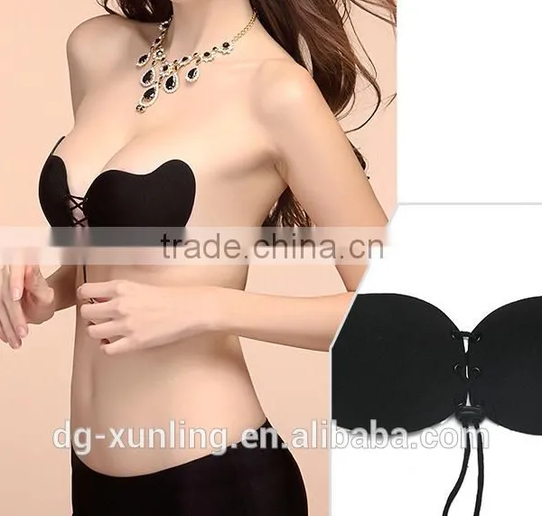 Sexy Woman Push Up Self-Adhesive Silicone Bust Front Closure Strapless Invisible Bra Wholesale photo-5