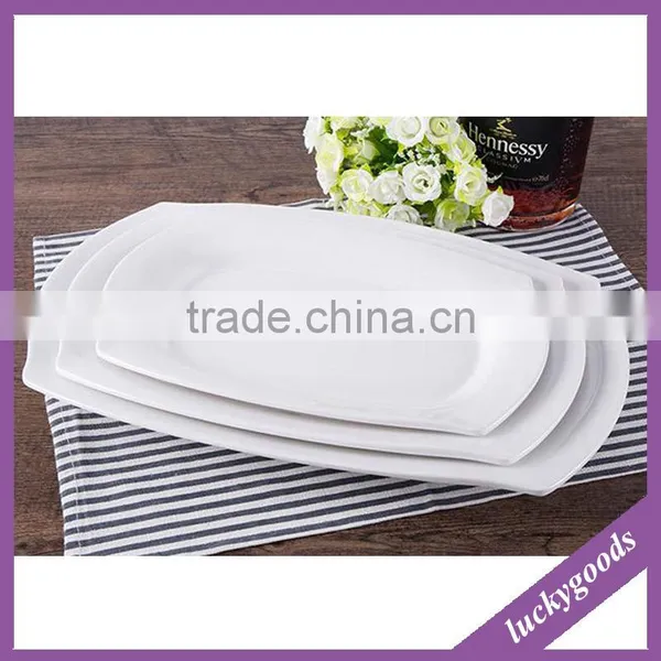 LCK037 White Hotel Restaurant Favor Leaf Shaped Plates Wholesale photo-4