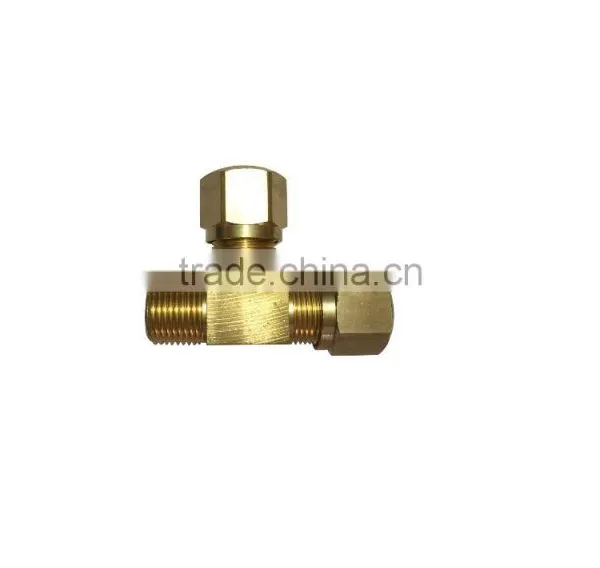 971 Male Run Tee,Air Brake Fittings for Nylon Tube,Brass Valve photo-2
