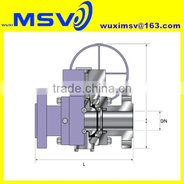 3 pc Forged Steel Welded Connection Trunnion Mounted Ball Valve photo-3