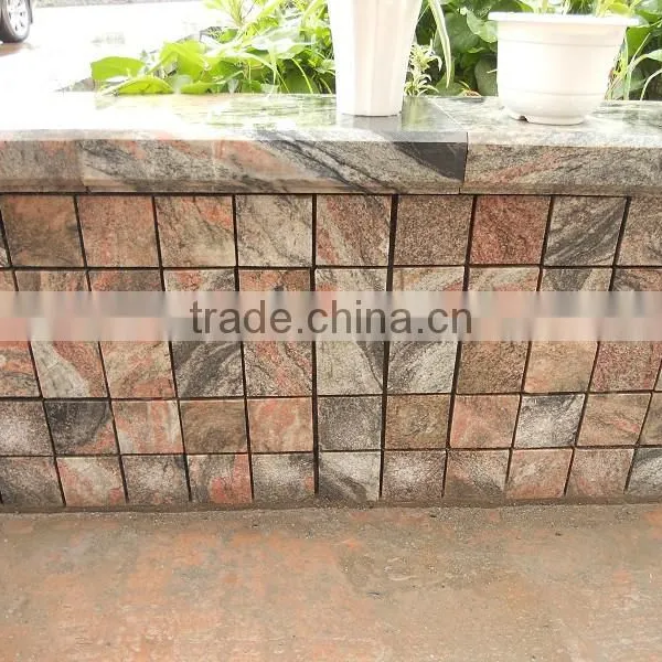 China Multicolor Red Granite Garden Bench photo-4