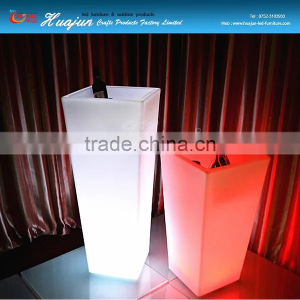 Mood Garden Champagne Pot/ Out Door Plastic Storage Container/LED Ice Bucket/color Chaning Outdoor Planter photo-3