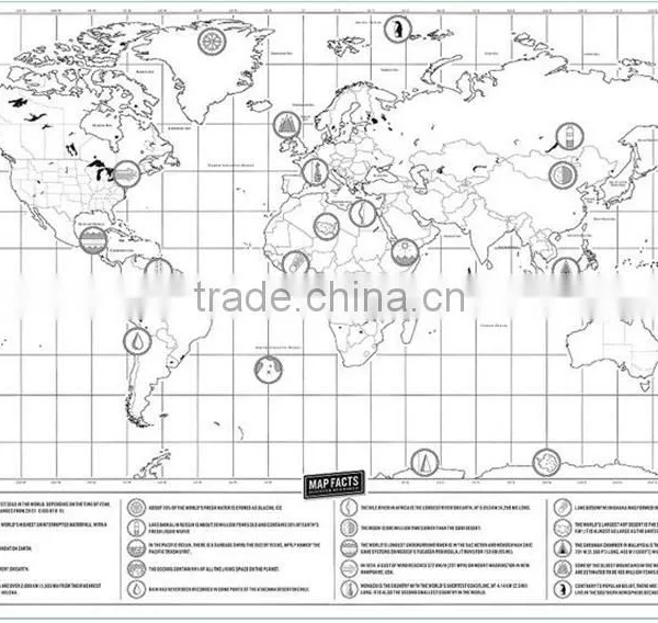 CT-750 Small Black Mini Map Black Luxury Creative Gifts World Edition Map photo-5