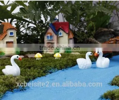 Cy309 Artificial Three-dimensional Whale DIY Resin Swan Crafts Garden Moss Micro View Decorations photo-5