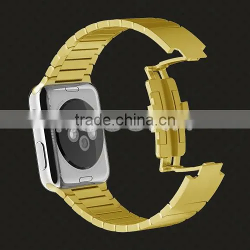 Stainless Steel Strap for Watch Gold Plating Band Gold Luxury Accessories for Apple Watch photo-2