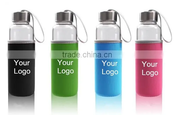 OEM/ODM Portable Custom Glass Water Bottle With Fruit Infuser Custom photo-3