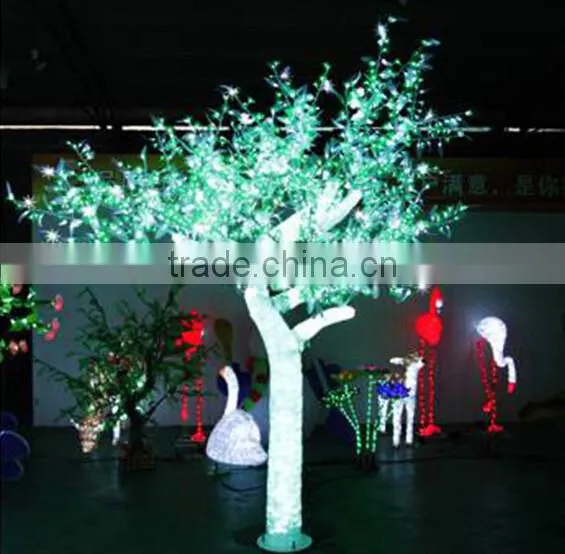 Home Garden Decorative 350cm Height Outdoor Artificial Green Flashing LED Solar Lighted up Mashroom Trees EDS06 1429 photo-4