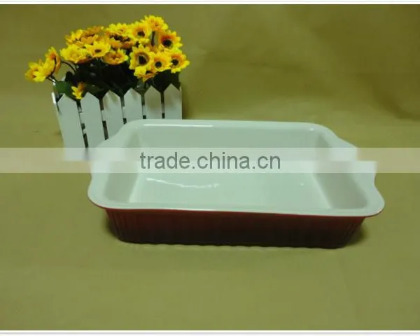2014 Hot Sale Colored Daily Use Porcelain Ceramic Cake Bakeware photo-2