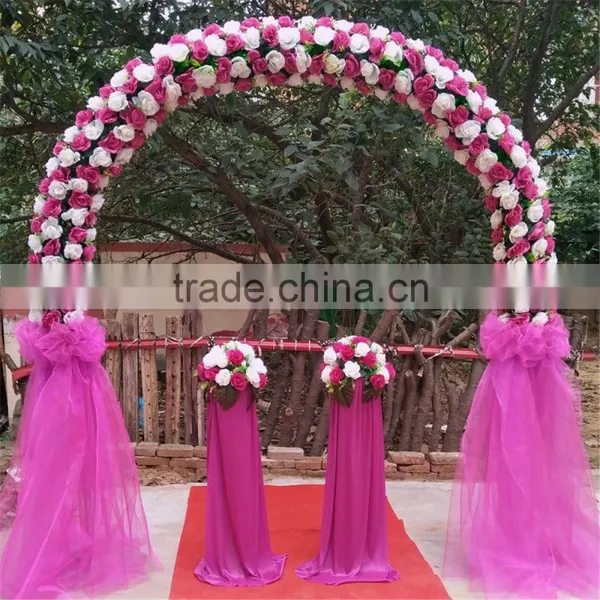 Decorative Artificial Plastic Wedding Flower Arch for Outdoor photo-3