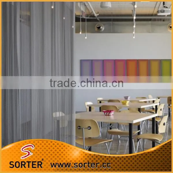 New Design Fashion Decorative Metal Silver Woven Mesh Curtain photo-2
