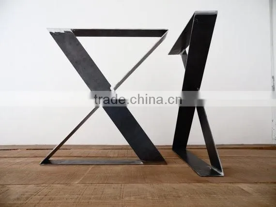 X Shape Flat Steel Leg High Quality Metal Black Coffee Table 28 Inch Legs photo-4