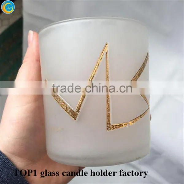 Frosted White Gold Votive Candles Decorative Magnifying Glass photo-2