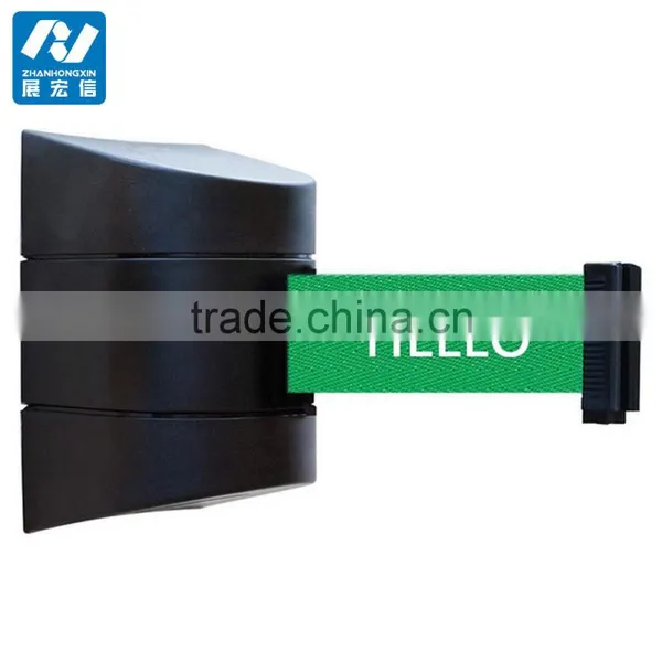 Plastic Safety Traffic Wall Mounted Retractable Belt Barrier photo-4