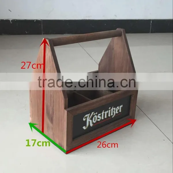 Custom Logo Printing Color Wooden Beer Carrier,Wood Bottle Carrier,Wooden Bottle Holder photo-5