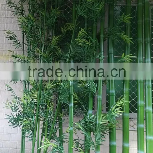 Hign Qulaity New Green Chinese Plastic Outdoor Decor Artificial Lucky Bamboo Poles Fence Plants photo-3