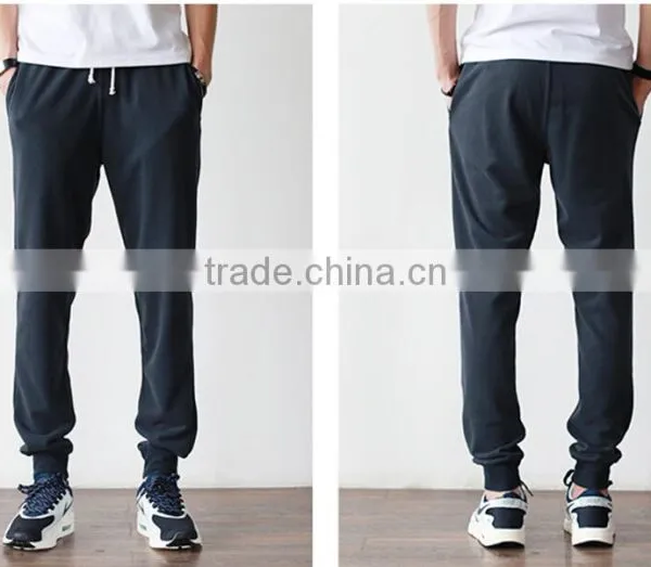 Custom high quality 100%cotton blank jogger sweatpants