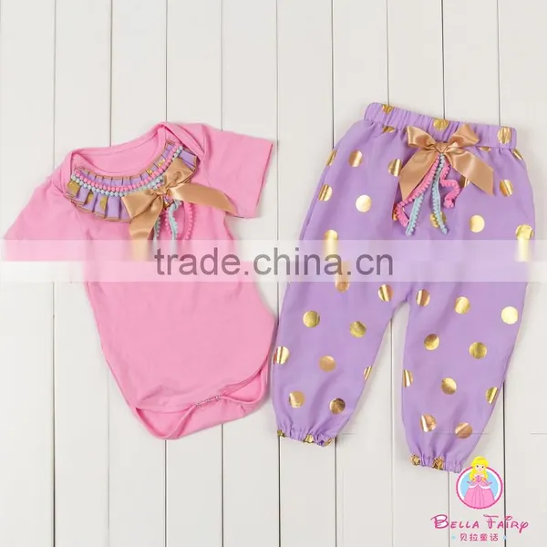 2016 New Girls Cute Outfits Cotton Shirt+pants Spring Pettiset Baby Gift Clothing Set photo-4