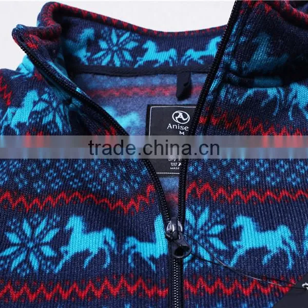 2016 High Quality Style 100% Polyester Printing Men Polar Fleece Jacket photo-4