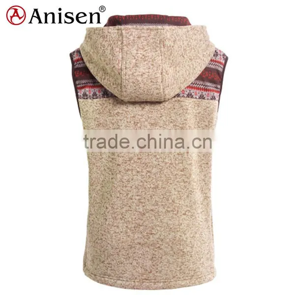 Plus Size Clothing Polyester Fleece Hooded Women Vest photo-4