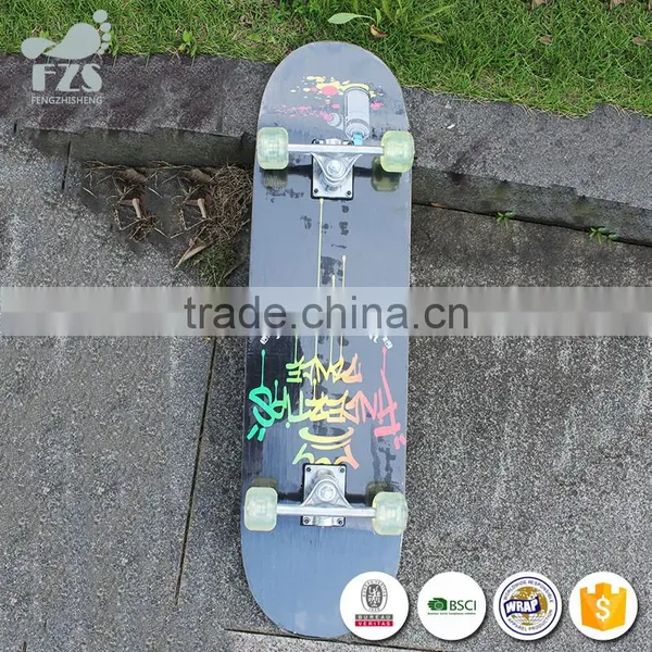 HSJ252 31*8 Inch Classic 4 Wheels Complete Skateboard Skates PU Wheels photo-6
