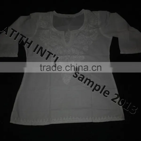 Cotton Embroidered Ladies Kurtis photo-5