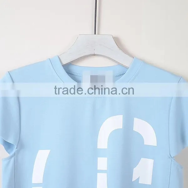Custom Latest Design Dew Navel Attire Garment ,woman O-neck Short Sleeve Cut off T-shirts photo-3
