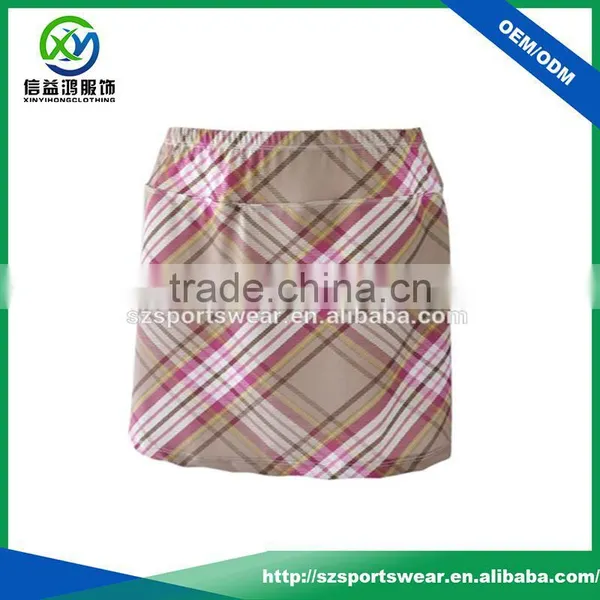 2016 Plaid Tech Classic Style Customize Ladies Golf Skirt photo-2