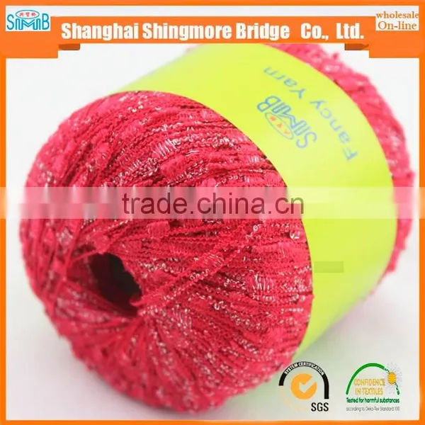 China Fancy Yarn Supplier Cheap Sales High Quality Nylon Polyester Blended Necklace Yarn With Lurex for Hand Knitting photo-4
