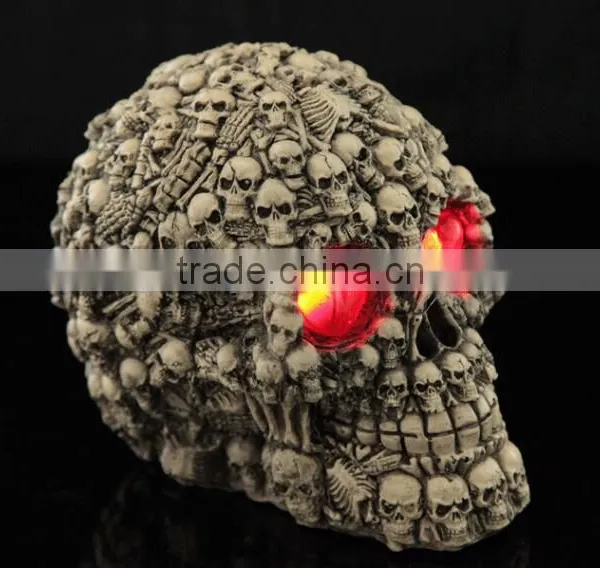 Creative Terror Halloween Toys Funny Tricky Toy Flash Resin Skulls Halloween Decorations photo-2