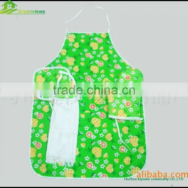 Promotion Beauty Apron Oven Mitt Sets New Design Kitchen Funny Oven Mitt Apron Set photo-3