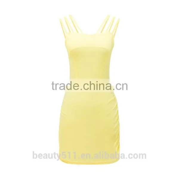New Ladies Fashion Dress 2017 Design Elastic Waist Wine Dress SD22 photo-4