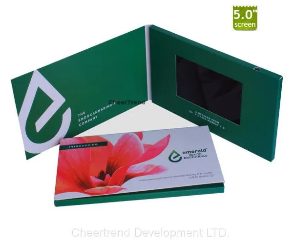 High Quality 5inch Lcd Screen A5 Hardcover Video Brochure HD Screen Video Cards photo-5