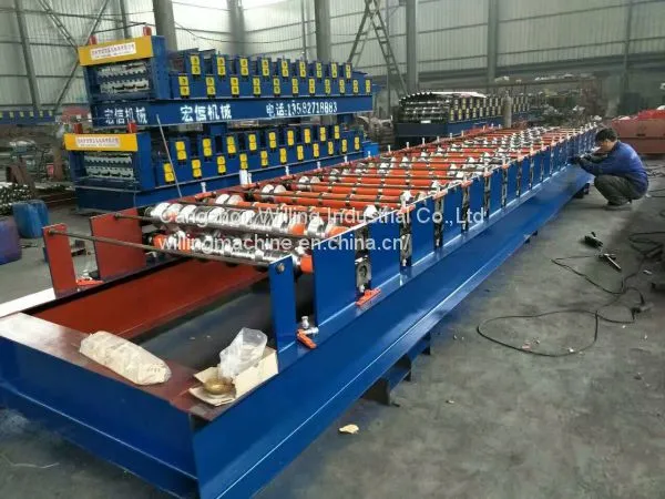 High Standard Hot Selling Galvanized Trapezoidal Roof Sheet Roll Forming Machine