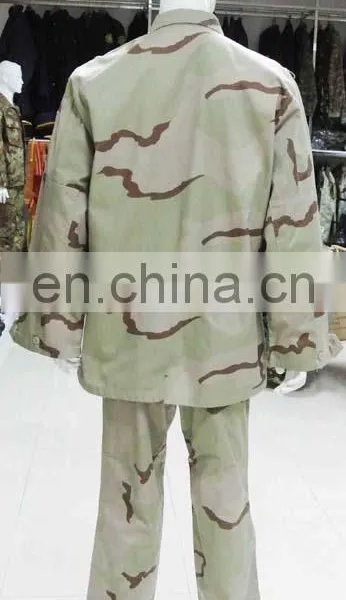 Cheap Custom Three Color Desert Camouflage Military Clothing for Sale photo-4